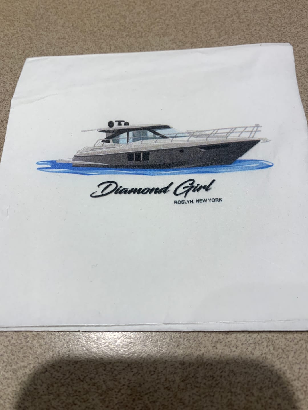 Customer photo review of Custom Cocktail Napkins