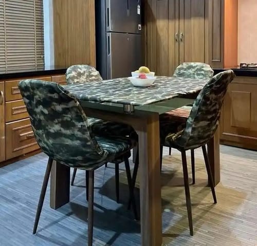 Customer photo review of Dusky Die Magic Universal Dining Chair Covers