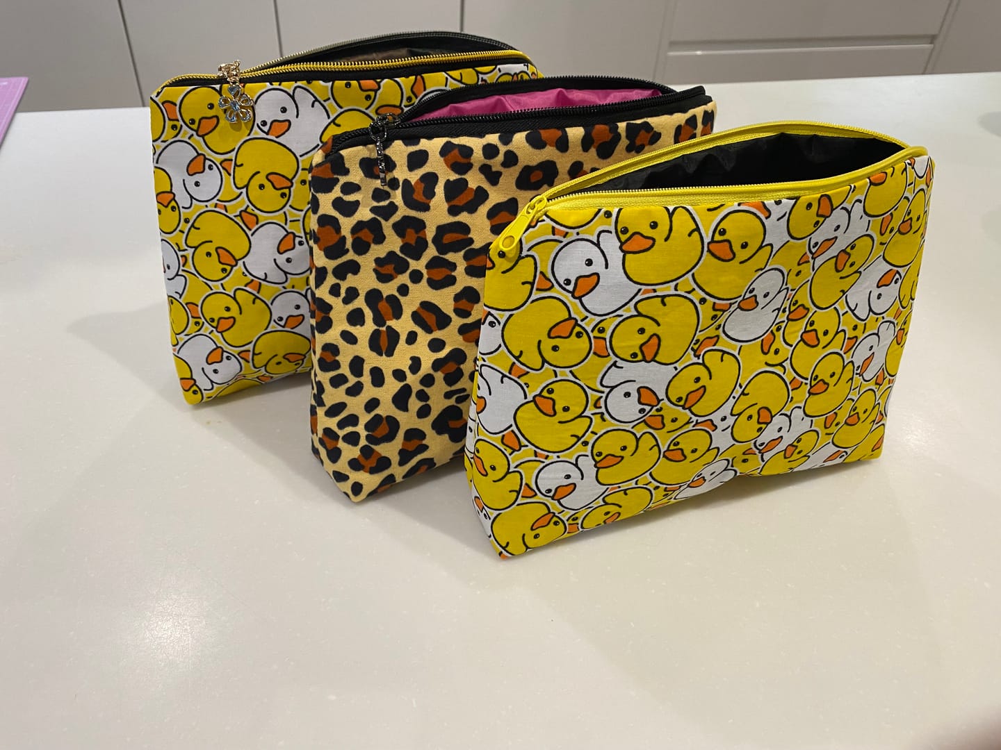 Customer photo review of Yellow and White Rubber Ducks Polycotton Fabric