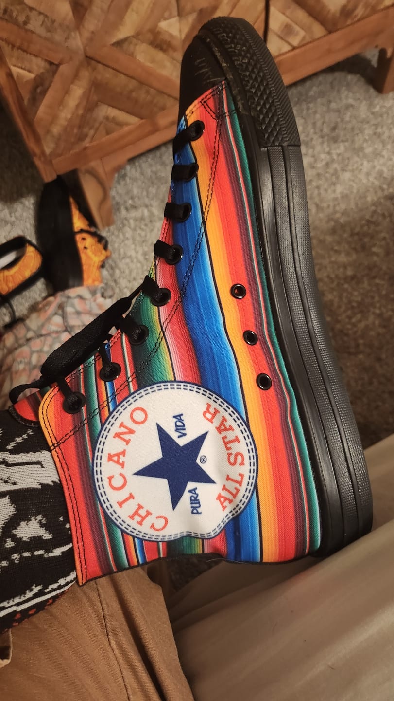 Customer photo review of OG Chicano All Star Serapes ( Black or White Sole ) 2 For 1