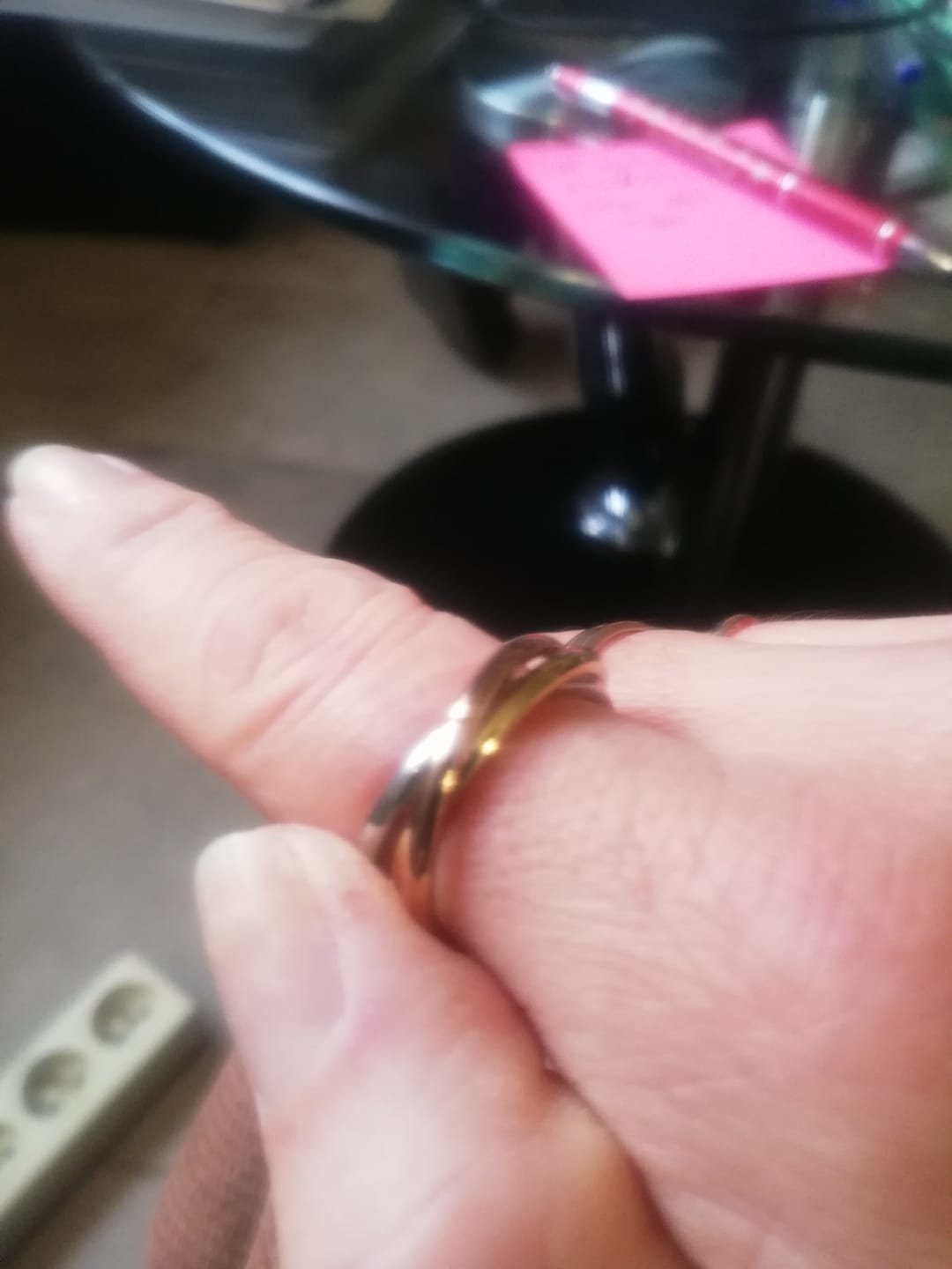 Customer photo review of Bague d'Anxiété Acier Inoxydable - 3 Anneaux
