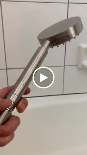 Customer video review of All Metal Handheld Shower Head Set, Low Flow 1-Spray, 1.75 GPM