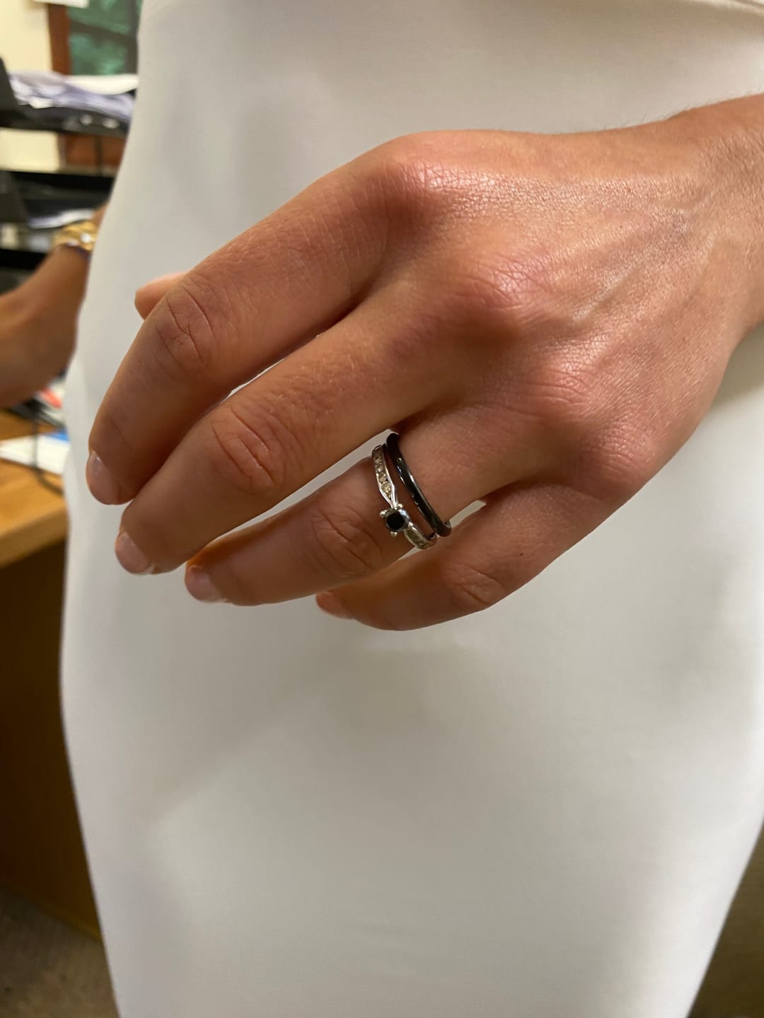 Customer photo review of Black 2mm Wonder Ring