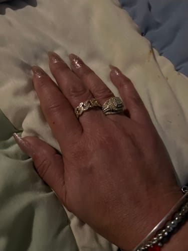 Customer photo review of Iced Cuban Link Ring