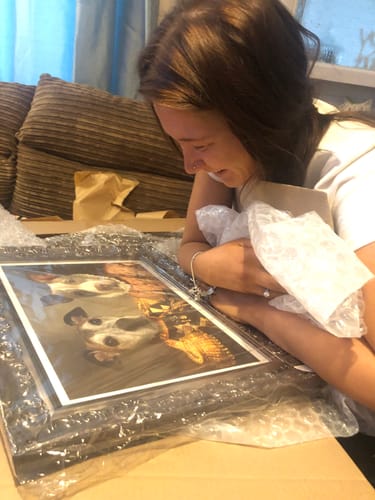 Customer photo review of The General & The Duchess  – Custom Vintage Pet Portrait