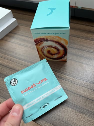Customer photo review of The only intimate wipes on the market with flavor