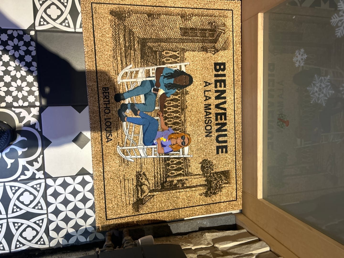 Customer photo review of Bienvenue chez nous - Couple - Paillasson