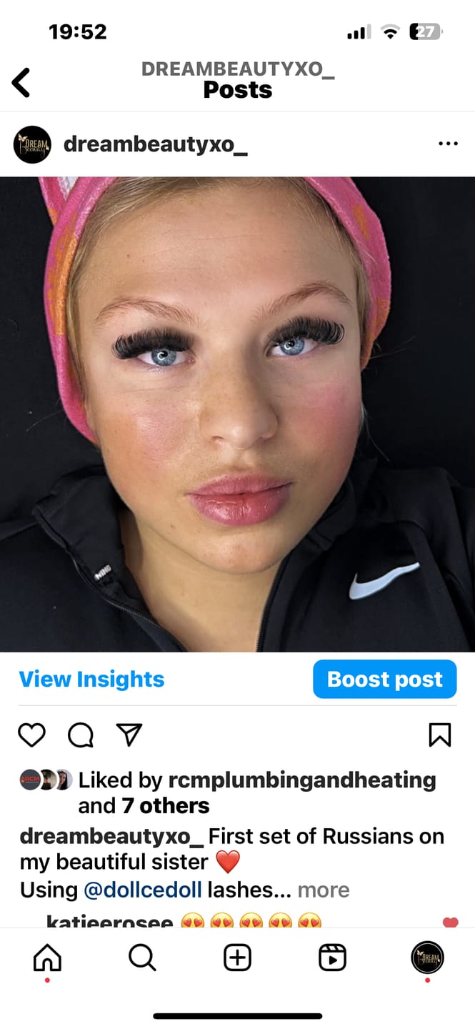 Customer photo review of 20D (Gold Range) Premade Russian Volume
