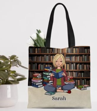 Customer photo review of Büchermädchen - Individuelle Tragetasche