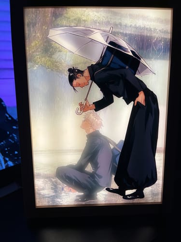 Customer photo review of JJK Series LED Light Painting Anime Photo Frame Wall Art