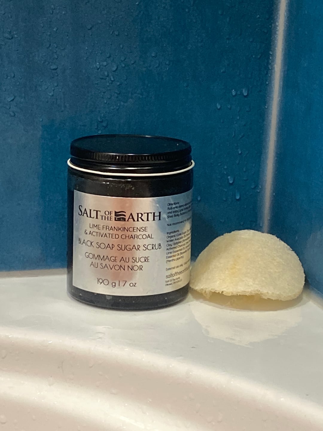 Customer photo review of LIME & FRANKINCENSE BLACK SOAP SUGAR SCRUB | TURMERIC ENRICHED SCRUB FOR BODY ACNE AND POST SHAVE CARE