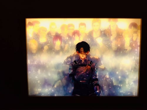 Customer photo review of A O T Series LED Light Painting Anime Photo Frame Wall Art