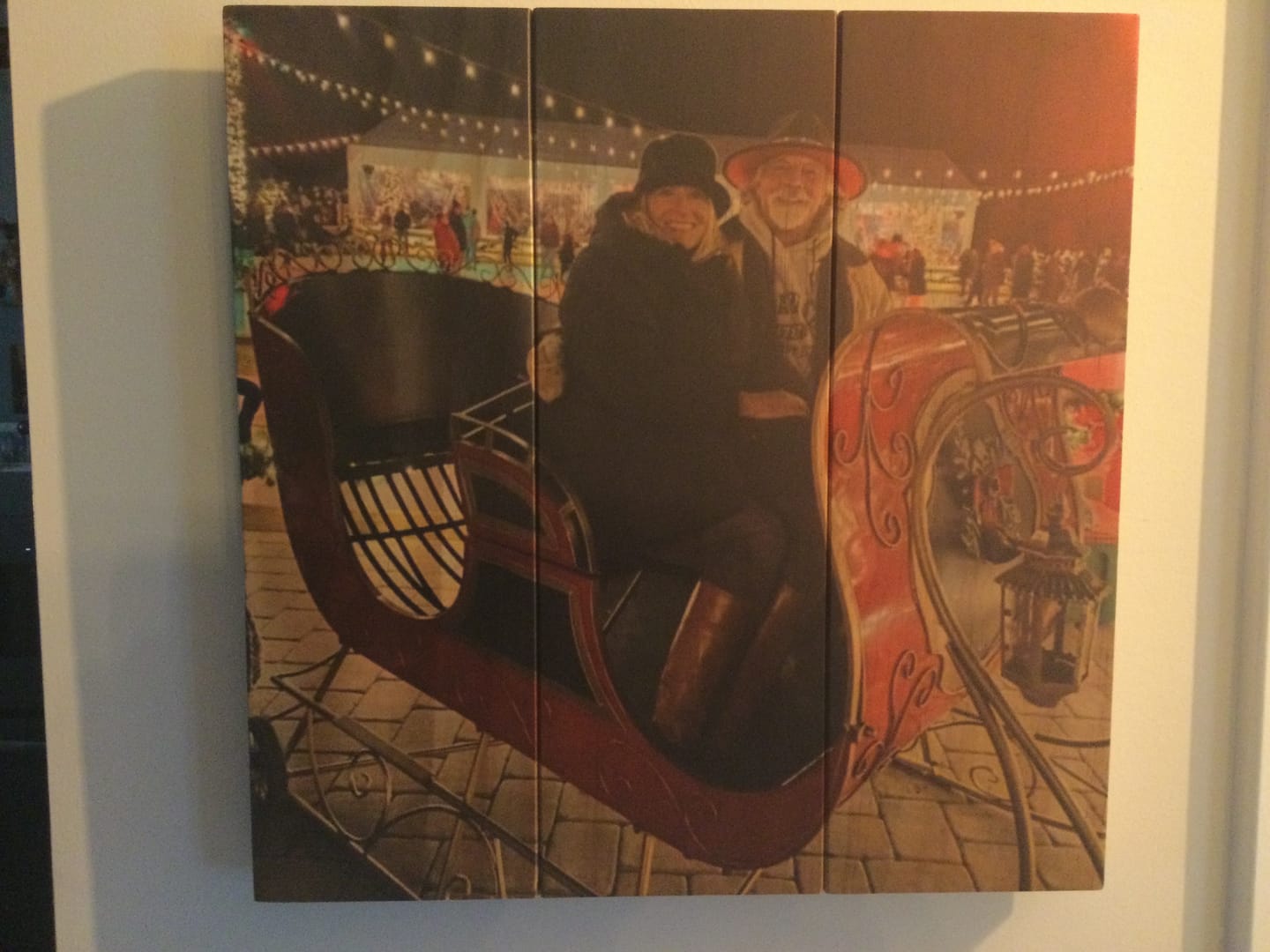 Customer photo review of 16.5 x 16.5 Planked Wood Print