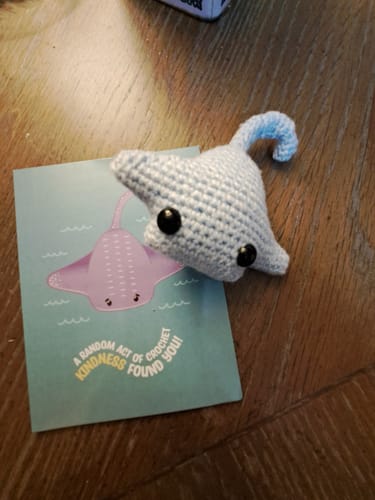Customer photo review of (Limit 1 Per Customer Please) Rayna The Stingray Crochet Pattern & Matching Greeting Card: Get 1 Free