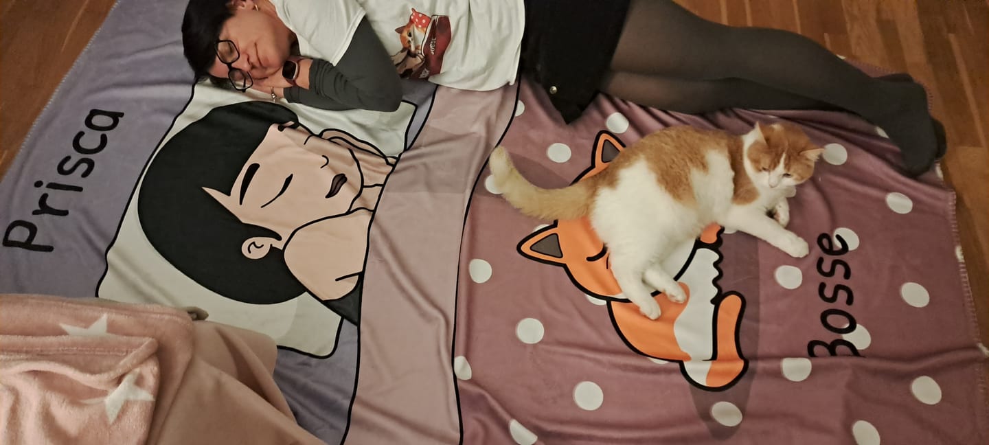 Customer photo review of Kuschelzeit mit Fellnasen Single - Individuelle Decke