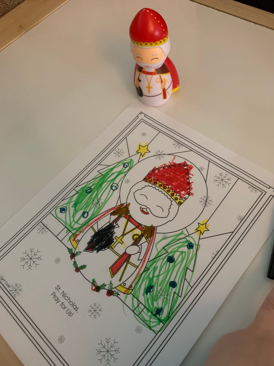 Customer photo review of December Saints Coloring Sheets - Digital Download