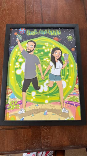 Customer photo review of 'Rick and Morty' Custom Portrait