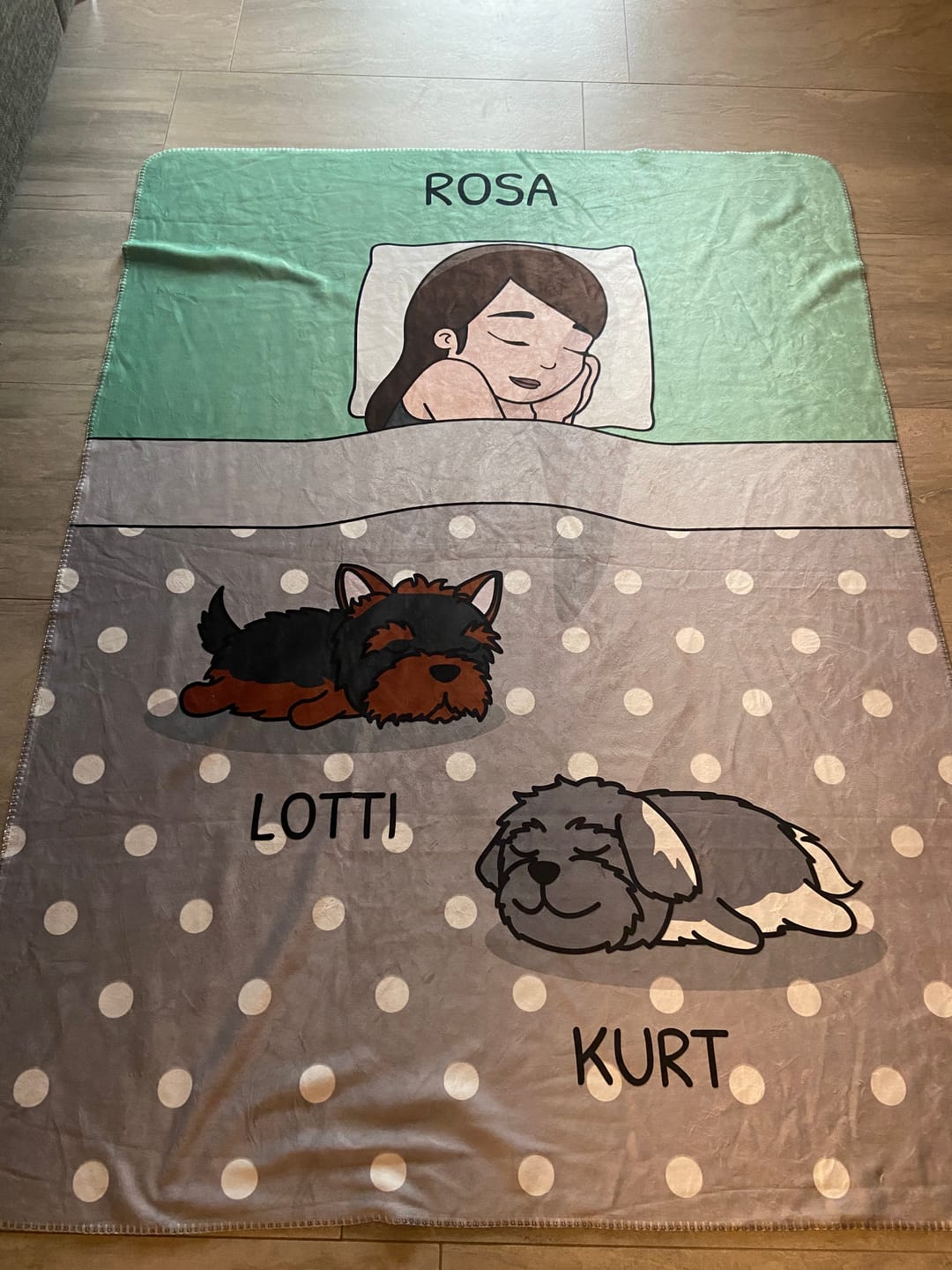 Customer photo review of Kuschelzeit mit Fellnasen Single - Individuelle Decke