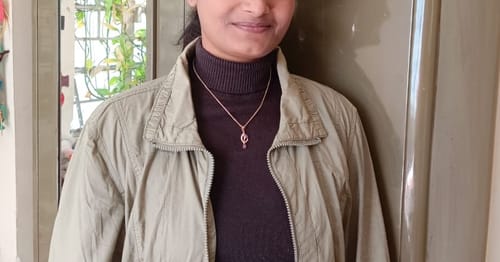Customer photo review of Rose Gold Flowing Crocus Pendant with Link Chain