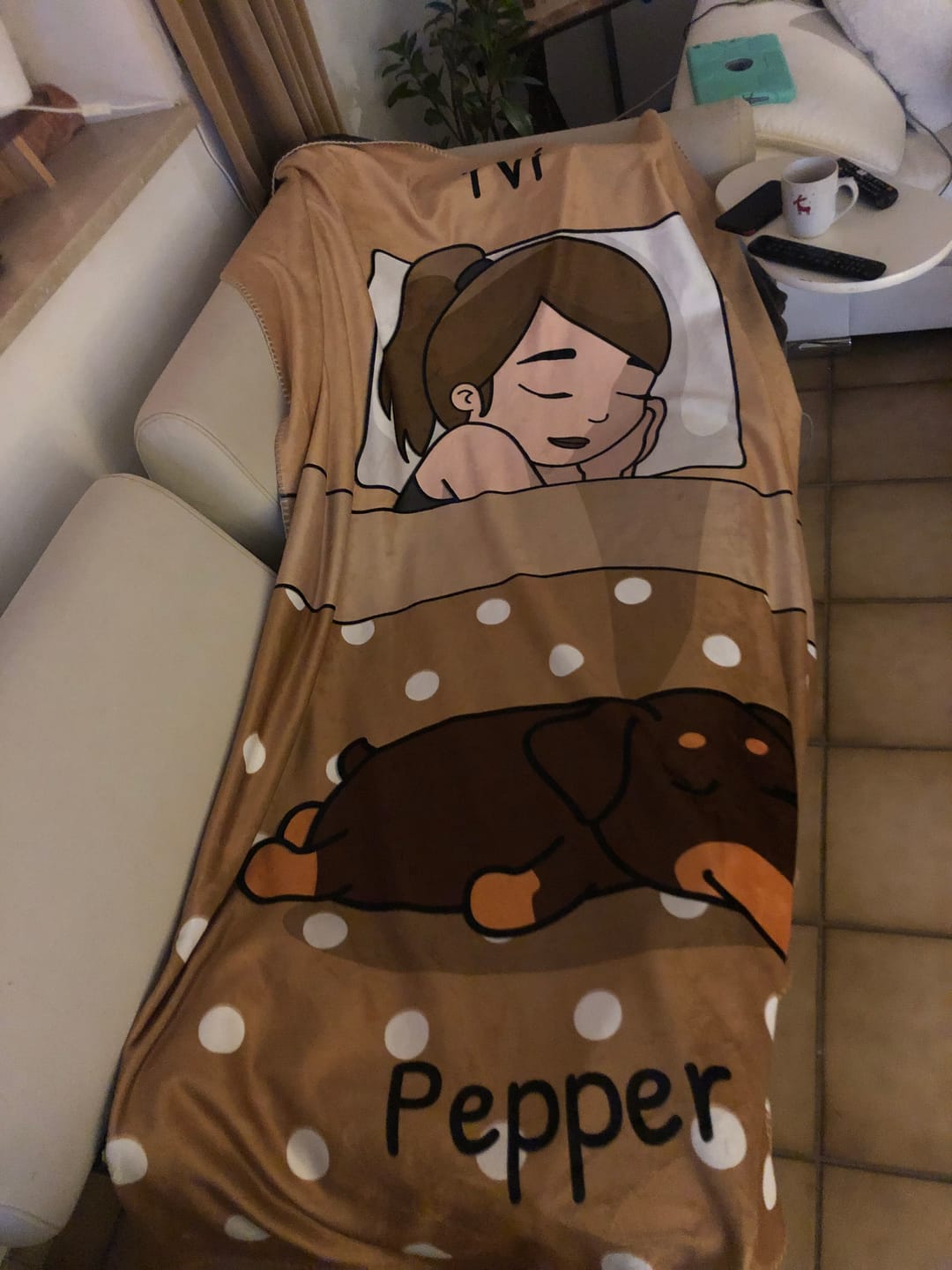 Customer photo review of Kuschelzeit mit Fellnasen Single - Individuelle Decke
