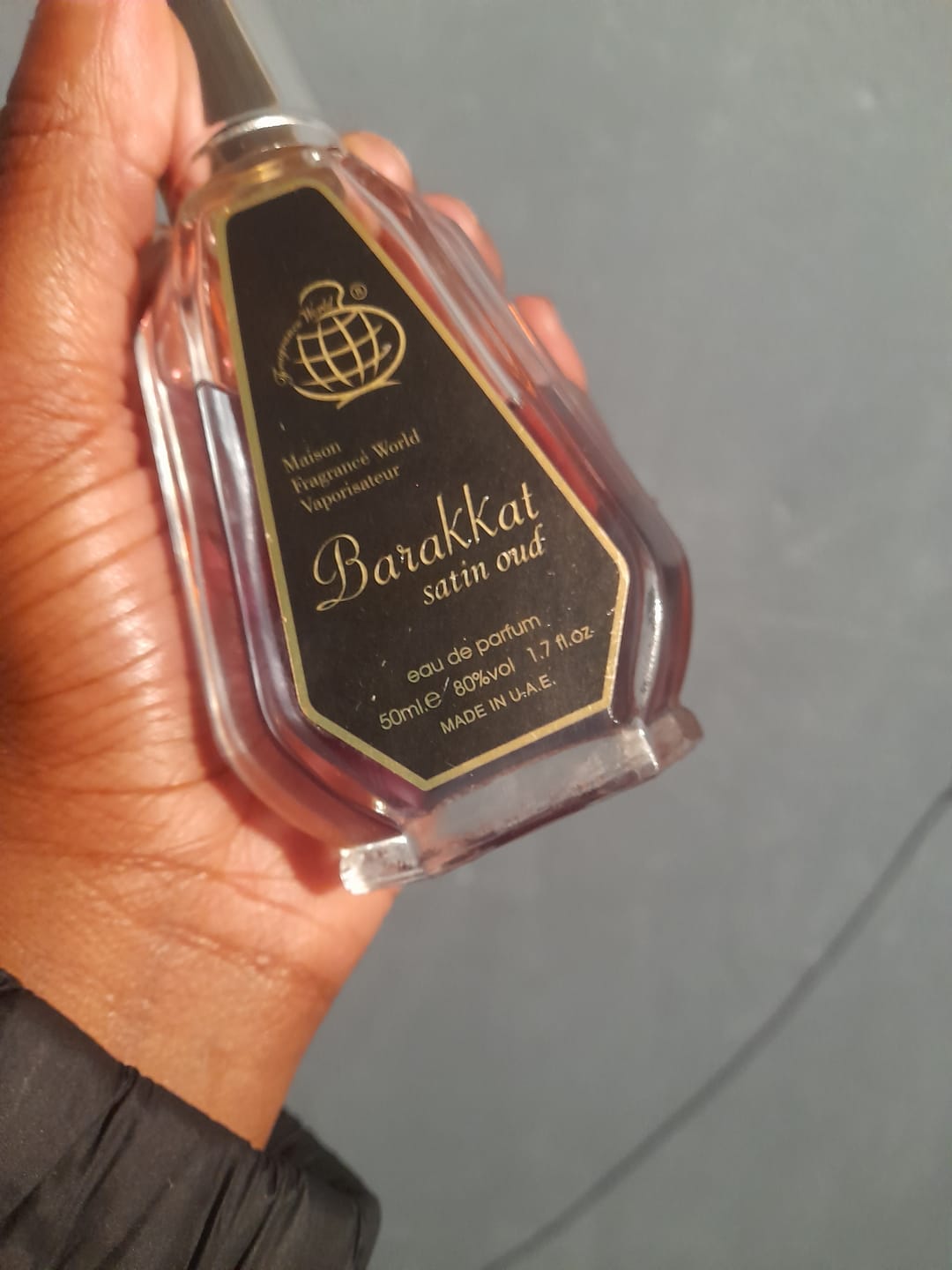 Customer photo review of Barakkat satin oud Eau De Parfum 50ml