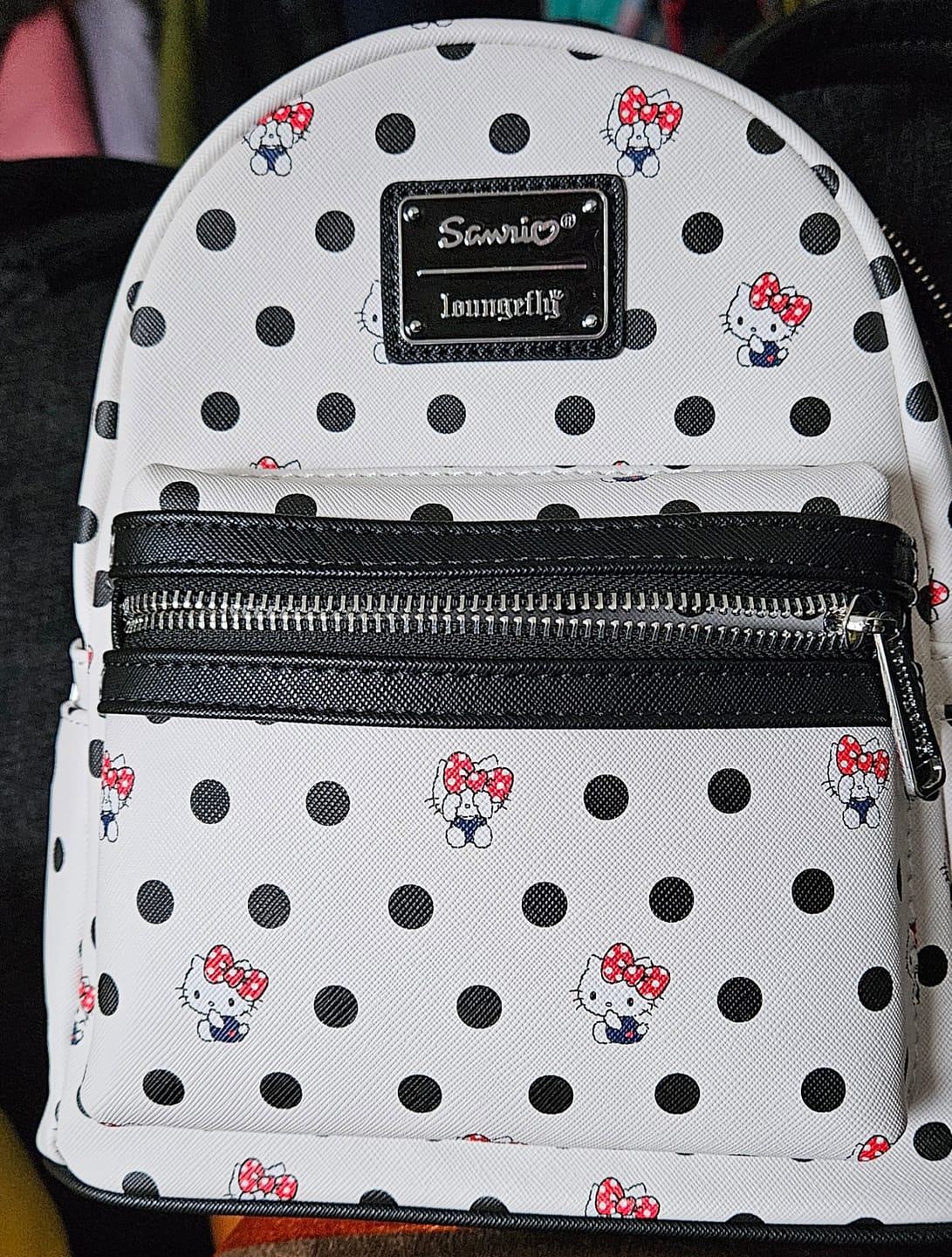 Customer photo review of 707 Street Exclusive - Loungefly Sanrio Hello Kitty Polka Dot Mini Backpack