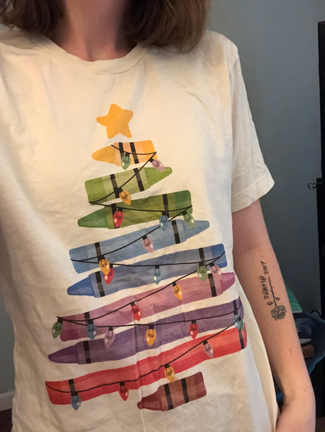 Customer photo review of Crayon Christmas Tree