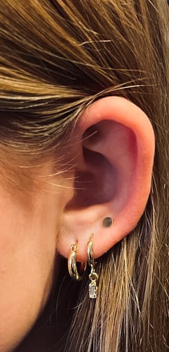 Customer photo review of Dot Earrings