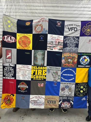 T-shirt quilt from delgado community college by Jessica from LA