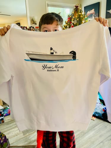 Customer photo review of Custom Digital Boat Artwork