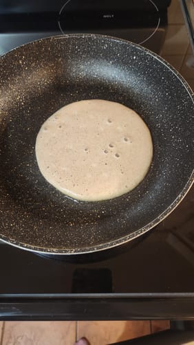 Customer photo review of Cinnamon Swirl Protein Pancake & Waffle Mix