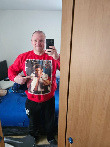 Customer photo review of I'VE BEEN SCHLUCKING FOR FREEDOM - Christmas Sweater