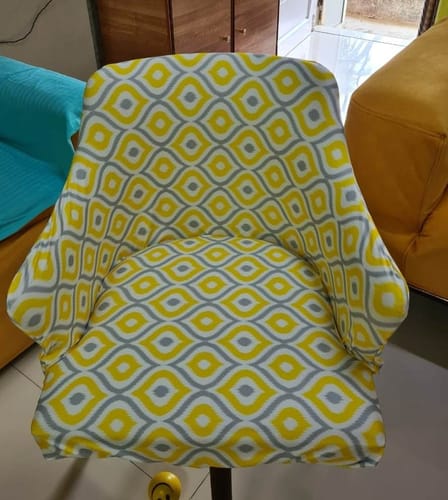 Customer photo review of DivineTrendz Exclusive - Ikat Diamond Elastic Chair Cover