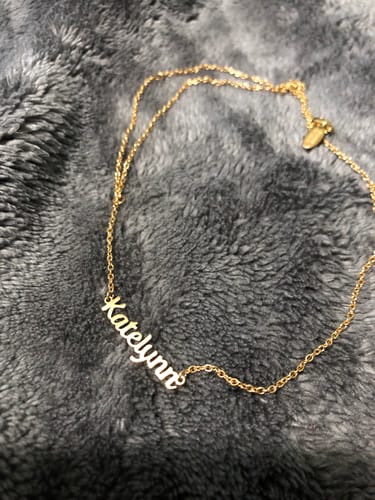 Customer photo review of Personalized Luxe Name Necklace