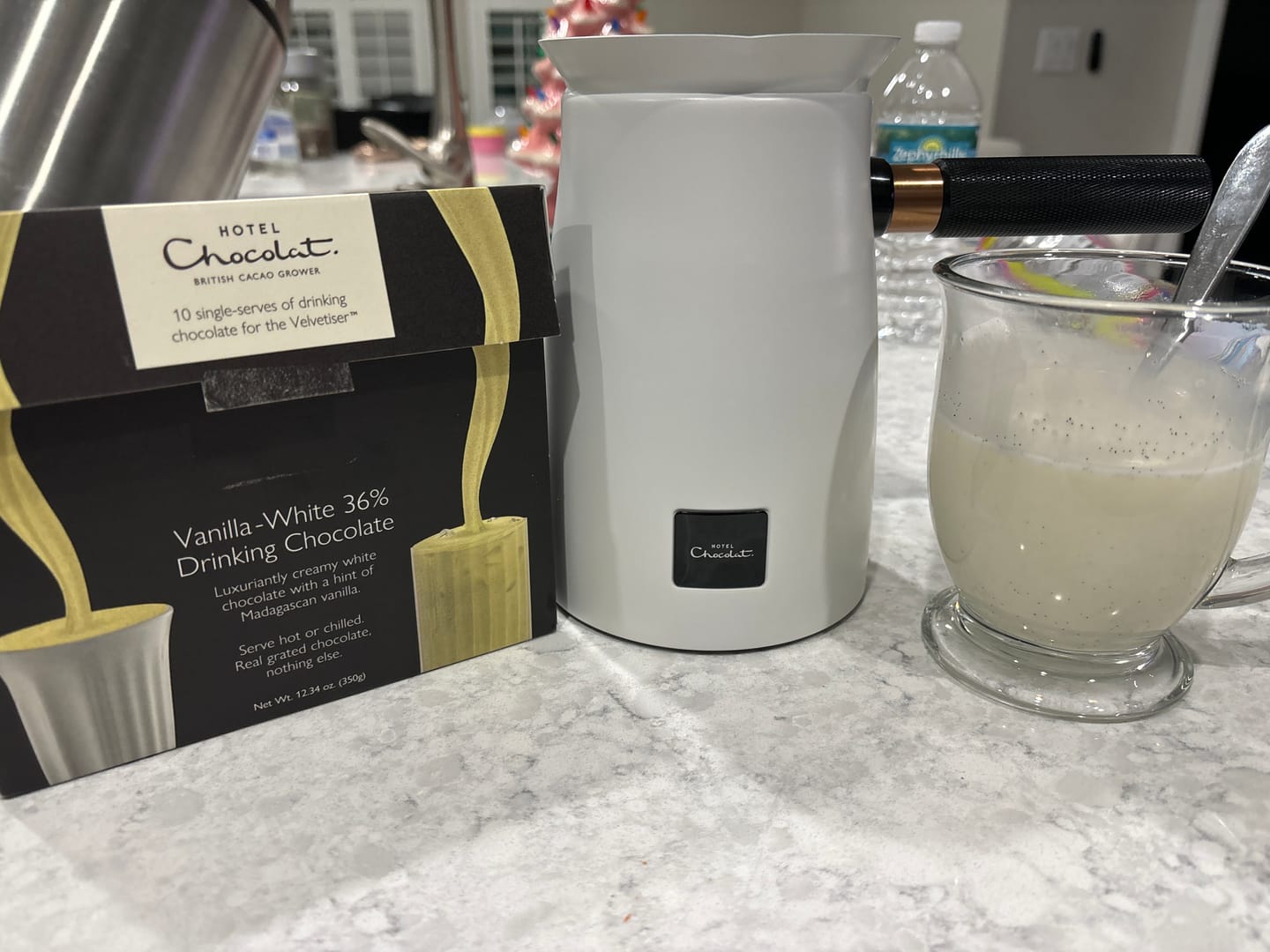 Customer photo review of Vanilla White Hot Chocolate Flakes