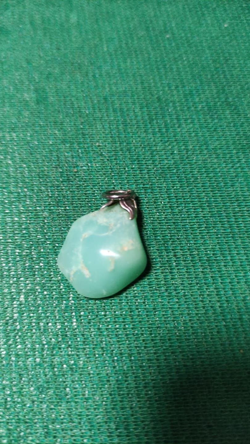 Customer photo review of Crisoprasio - collana con ciondolo in pietra burattata