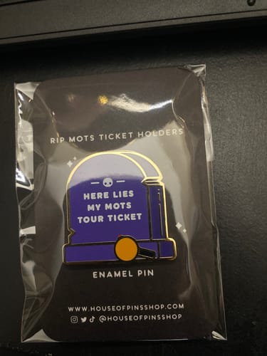 Customer photo review of MOTS Tour Tombstone Pin