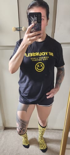 Customer photo review of Salty Savage Unisex “BE YOURSELF” Tee