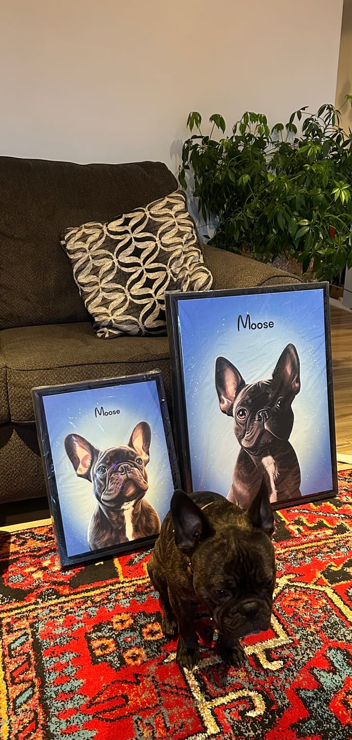 Customer photo review of Turn Your Pet Into A Cartoon Portrait