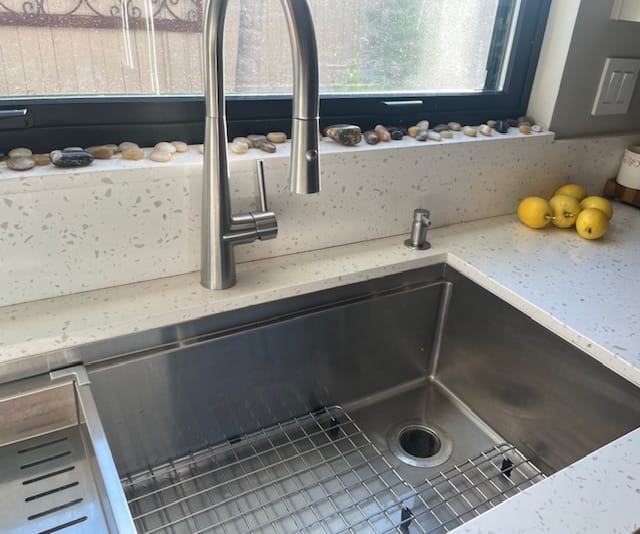 Customer photo review of 33" Undermount Workstation Sink – 16 Gauge Stainless Steel Single Bowl – Offset Drain Right – Seamless Drain (5LS33R)