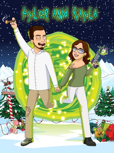 Customer photo review of 'Rick and Morty' Custom Portrait