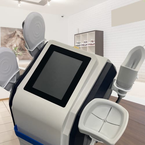 Customer photo review of Diamond Ice Cryo + EMShape® Body Sculpting Machine