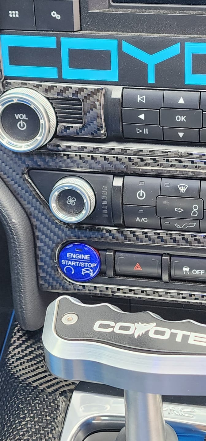 Customer photo review of Mustang 2015-2023 Engine Start Stop Button Carbon Fiber Cover
