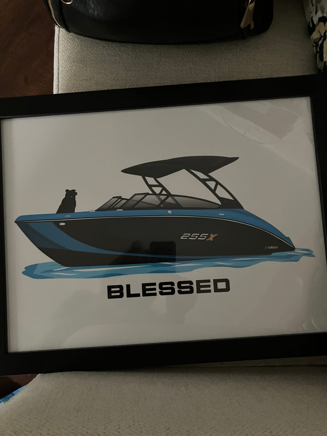 Customer photo review of Custom Boat Print