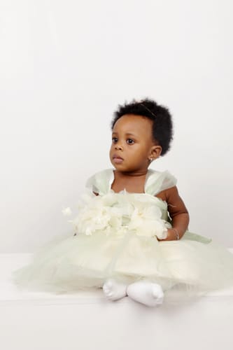 Customer photo review of Baby Flower Girl Dress Toddler Birthday Party Dress Summer Green Cake Puffy Girl Formal Dresses