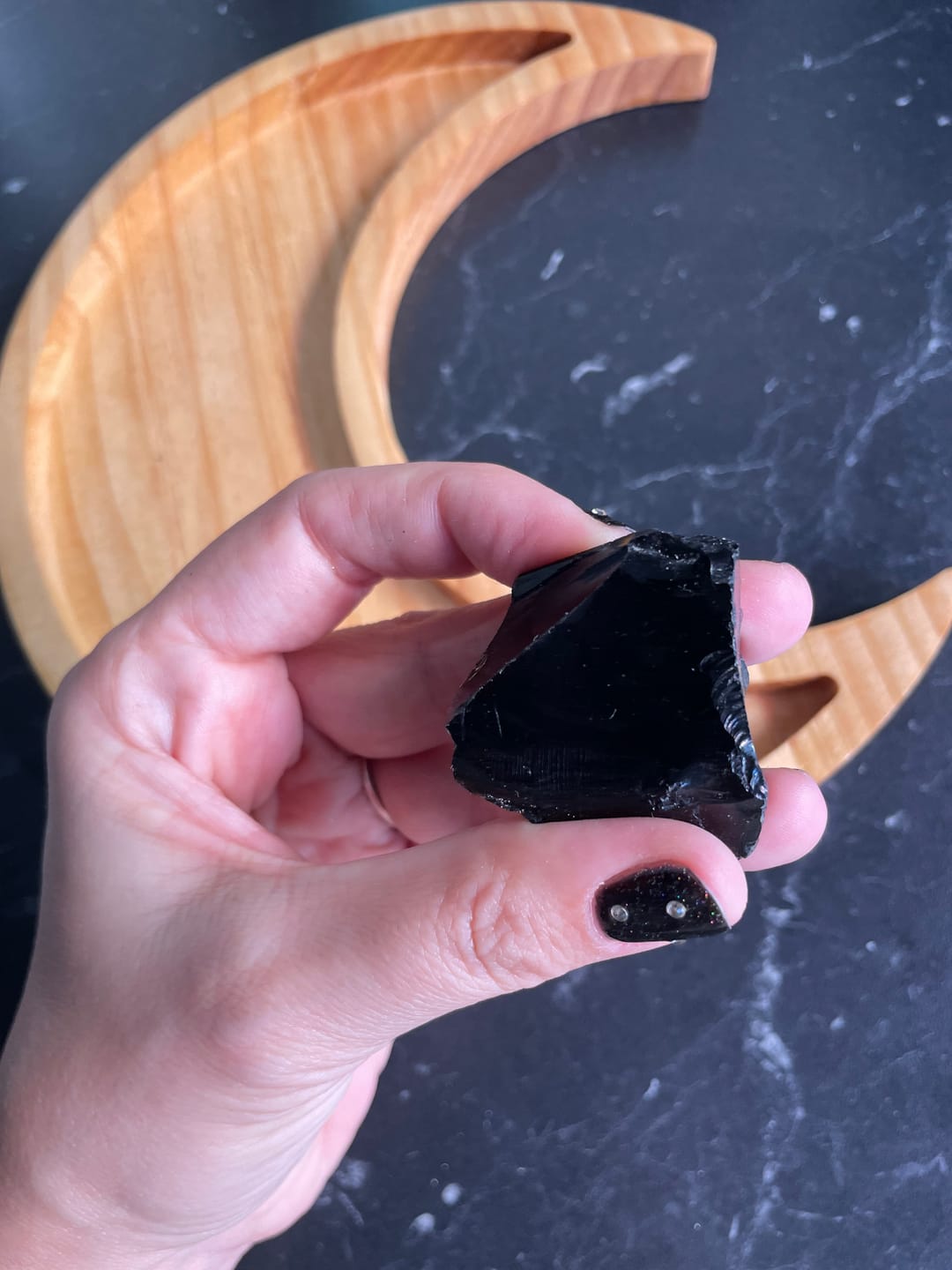 Customer photo review of Obsidiana negra Masivo | Autorrealización - Protección