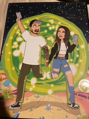Customer photo review of 'Rick and Morty' Custom Portrait