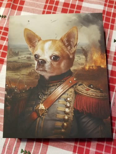 Customer photo review of The Sergeant – Custom Pet Canvas