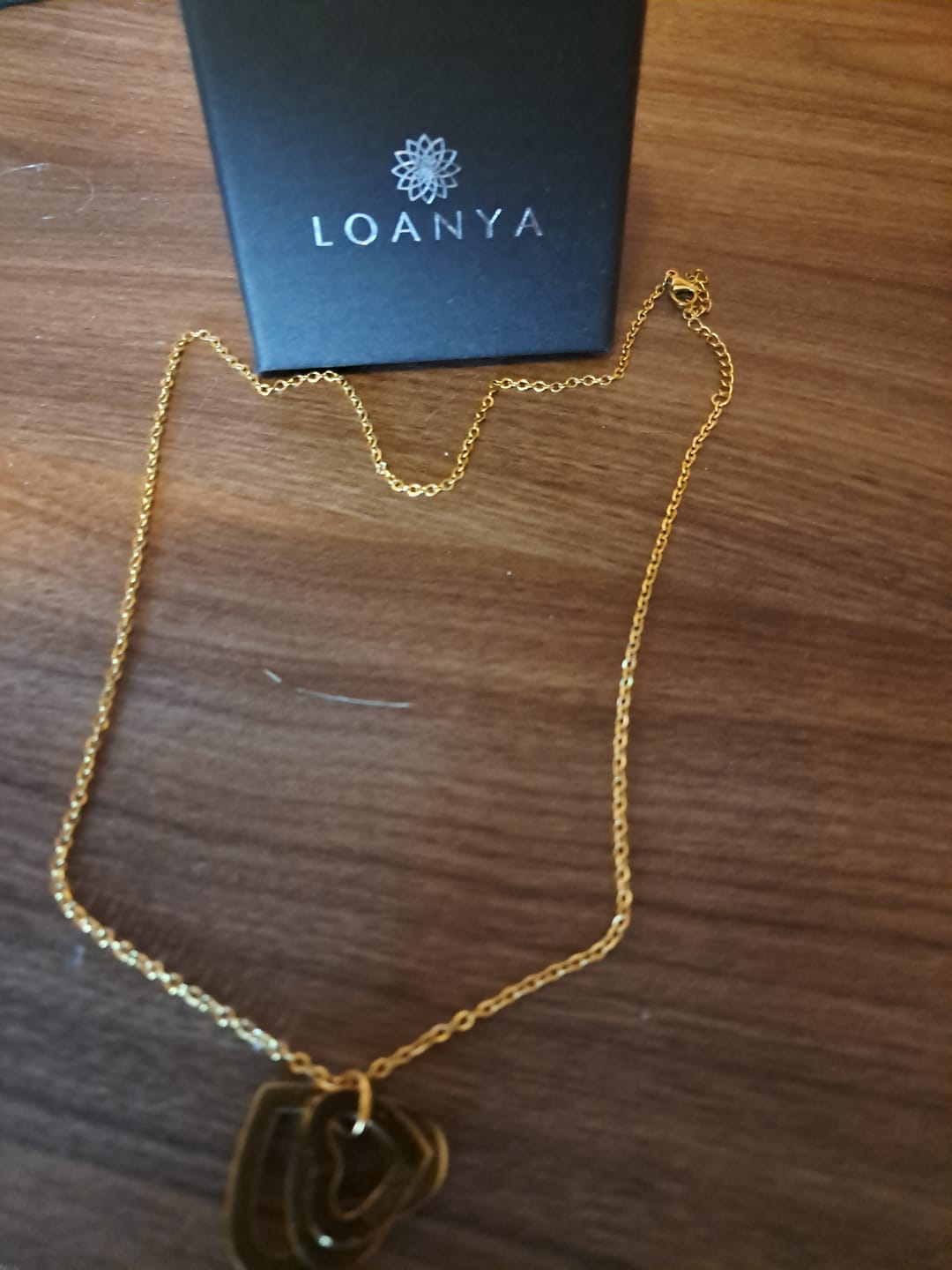 Customer photo review of Kette mit personalisierten Herzen