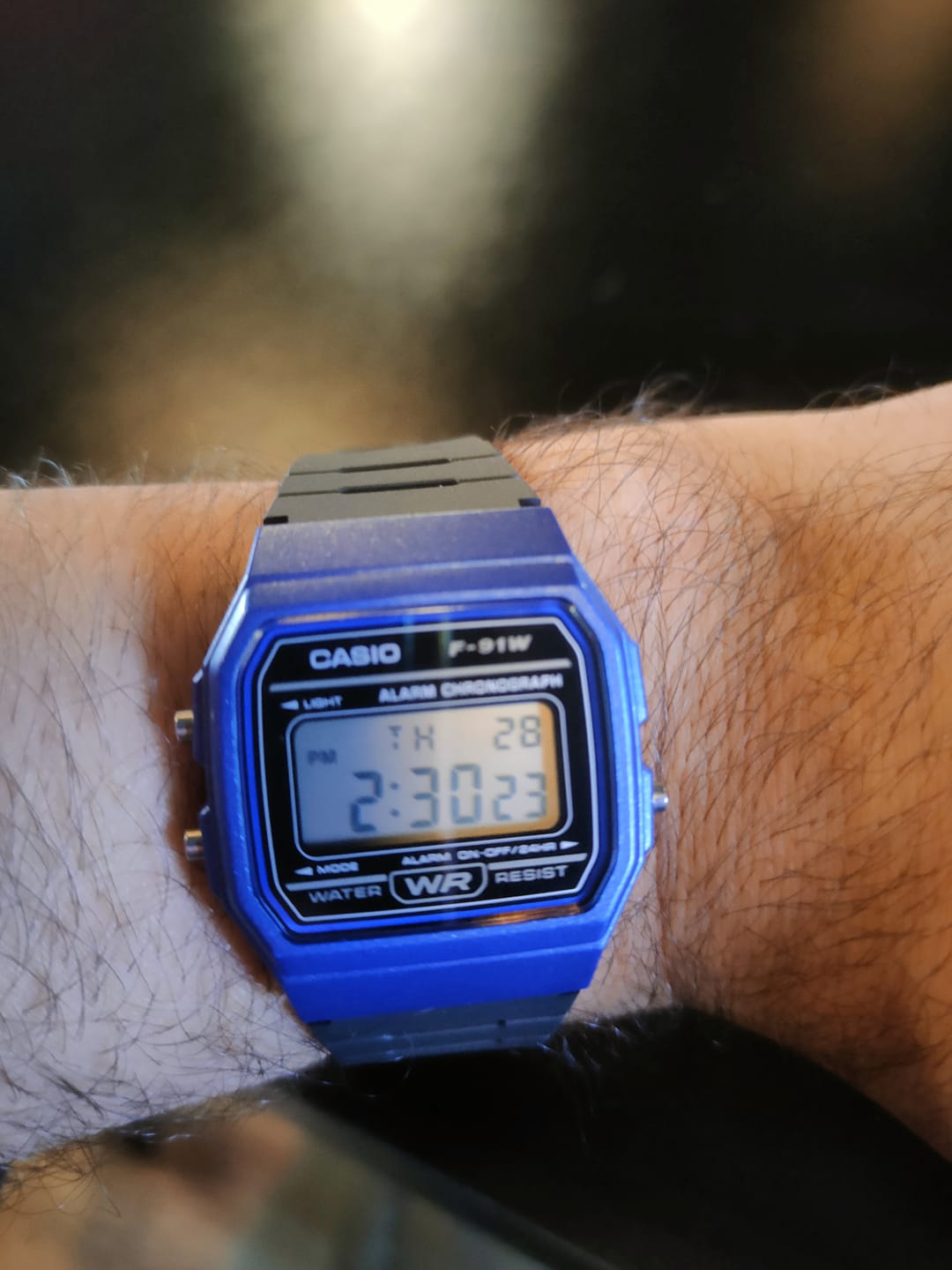 Customer photo review of Reloj Casio Vintage F-91WM-2ADF Azul/Negro